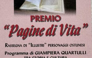 Ostuni, sabato 9 agosto il Premio “Pagine di Vita” nel Chiostro San Francesco
