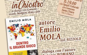 La Rassegna del Chiostro 2025. Ultimo appuntamento, lunedi’ 15 settembre con Emilio Mola