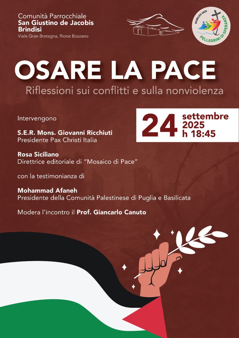 Osare la pace: questa sera a Bozzano interessante incontro di riflessione su pace e nonviolenza