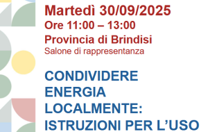 Verso la prima comunità energetica in Provincia di Brindisi