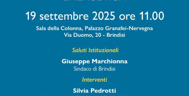 Il Comune di Brindisi aderisce al Progetto “Energia in Periferia – dal sostegno all’efficienza energetica”