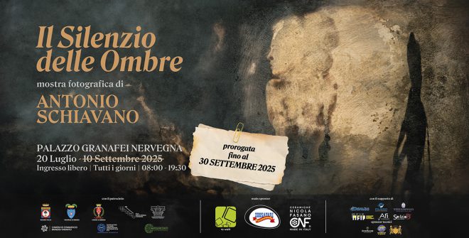 Prorogata fino al 30 settembre 2025 la mostra “Il Silenzio delle Ombre” di Antonio Schiavano a Brindisi