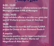 Donazione sangue, mensa solidale e serata di poesia e preghiera per ricordare Ilaria Scianaro