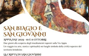 Appia Day: prossimo weekend a San Vito tra gli insediamenti rupestri sulla via Dell’Appia