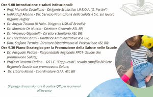 Conferenza Scuola e Salute: insieme per il benessere delle nuove generazioni