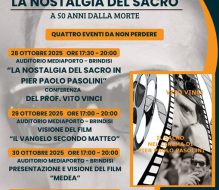 La  Società Dante Alighieri di Brindisi ricorda Pier Paolo Pasolini. Di Marco Greco