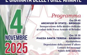 4 Novembre, giorno dell’Unità Nazionale e delle Forze Armate: tutto pronto per la tradizionale cerimonia in Piazza Santa Teresa