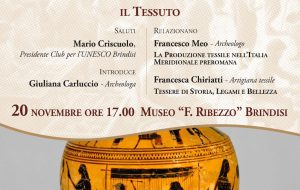 Giovedì 20 si parla della produzione tessile nell’Italia Meridionale e Preromana