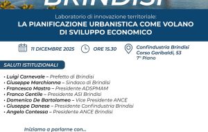 Rinviato l’evento “Brindisi laboratorio di innovazione territoriale” promosso da Ance e Confindustria