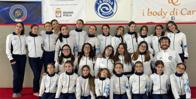 Le atlete della ASd Ginnastica La Rosa di Brindisi protagoniste a Rimini