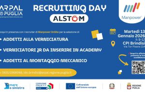 Martedì 13 gennaio Recruiting Day al Centro per l’Impiego di Brindisi