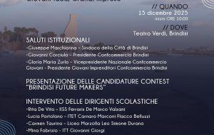 Brindisi Future Makers – Giovani Idee, Grandi Imprese: lunedì 15 dicembre la prima edizione del contest dei Giovani Imprenditori Confcommercio Brindisi