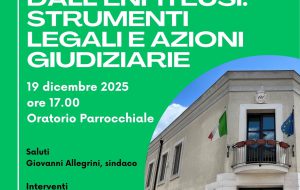 San Michele Salentino, incontro pubblico sull’enfiteusi: strumenti legali e possibili azioni giudiziarie
