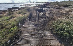 Brindisi, bruciata la passerella del Serrone: nuovo attacco al patrimonio ambientale?