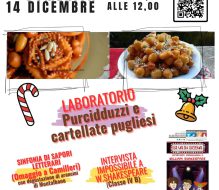 Domenica 14 dicembre “Purcidduzzi e cartellate pugliesi” all’Istituto Alberghiero di Brindisi