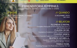Imprenditoria femminile – Iniziativa di Confcommercio Brindisi con la consigliera nazionale di parità e con la Presidente di “Global Thinking Foundation”