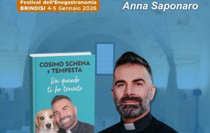 Don Cosimo Schena al Festival “Il Conviviale”: a Brindisi la presentazione del libro “Da quando ti ho trovato”
