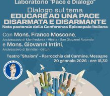 Educare ad una pace disarmata e disarmante: a Mesagne il dialogo tra gli Arcivescovi Moscone e Intini