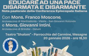 Educare ad una pace disarmata e disarmante: a Mesagne il dialogo tra gli Arcivescovi Moscone e Intini