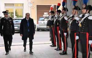 Il Prefetto Aprea visita il Comando Provinciale Carabinieri di Brindisi