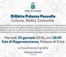 RiAbita Palazzo Pezzolla – Cultura, Radici, Comunità: il Comune di Fasano avvia il percorso partecipativo 09:38
