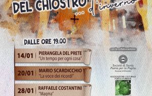 Rassegna del Chiostro: la II edizione invernale si apre con “Un tempo per ogni cosa” di Pierangela Del Prete