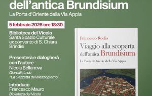 Viaggio alla scoperta dell’antica Brundisium: Giovedì 5 febbraio la presentazione alla Biblioteca del Vicolo