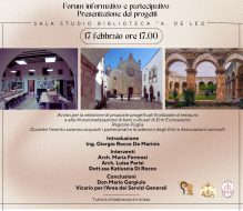Forum informativo e partecipativo sui beni culturali ecclesiastici: appuntamento il 17 febbraio alla Biblioteca “A. De Leo”