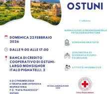 Domenica ad Ostuni la 1° edizione della Giornata per la prevenzione delle patologie respiratorie