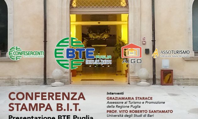 Brindisi protagonista del turismo extralberghiero: la BTE Puglia si presenta alla BIT 2026