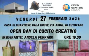Alla Casa di Quartiere Gala House di Tuturano l’open day del corso di cucito creativo