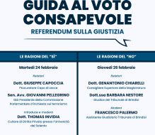 Referendum sulla giustizia: due incontri formativi a Torchiarolo