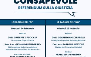 Referendum sulla giustizia: due incontri formativi a Torchiarolo