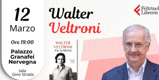 Walter Veltroni presenta a Brindisi il libro “Iris, la libertà”: appuntamento giovedì 12 a Palazzo Nervegna