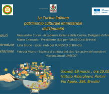 La cucina italiana patrimonio culturale dell’umanità: se ne parla giovedì 19 all’Alberghiero di Brindisi