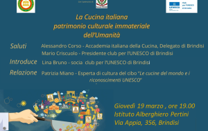 La cucina italiana patrimonio culturale dell’umanità: se ne parla giovedì 19 all’Alberghiero di Brindisi