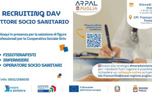 ARPAL Puglia organizza due giornate di selezione  presso il Centro per l’Impiego di Francavilla Fontana