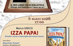 Venerdì 6 al Mediaporto si presenta libro “IZZA PAPA! Brindisi: storie e meraviglie del centro storico” di Marco Greco