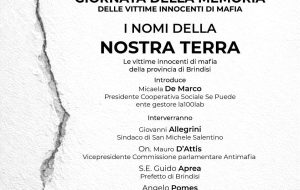 Memoria e legalità: sabato 21 marzo San Michele Salentino celebra le vittime innocenti di mafia
