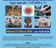 Martedì 31 marzo seminario sulla promozione dell’attività degli Enti del Terzo Settore