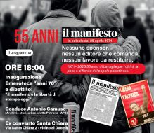 A Brindisi, il 27 aprile 2026, la festa per i 55 anni de “Il Manifesto”
