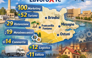 Centri per l’impiego di Brindisi e provincia: 81 annunci di lavoro e 265 figure ricercate sul portale regionale “LavoroXTe”