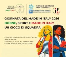 Donne, sport e Made in Italy: un gioco di squadra. Appuntamento il 30 aprile alla Camera di Commercio di Brindisi