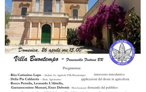 L’agricoltura del futuro fa tappa a Francavilla Fontana: seminario sull’uso dei droni a Villa Buontempo