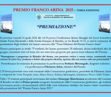 Premio “Franco Arina 2025”, terza edizione: a Brindisi la premiazione degli studenti