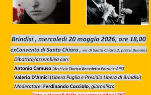 Oggi incontro all’Ex Convento di Santa Chiara per ricordare Impastato, Moro e Giorgiana Masi