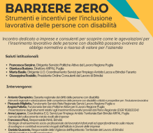 Brindisi, il 19 maggio l’incontro “Barriere Zero” dedicato all’inclusione lavorativa delle persone con disabilità