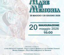 Mare di Memoria: dal 20 maggio al Museo Ribezzo il progetto espositivo realizzato in collaborazione con il Polo Liceale di Brindisi