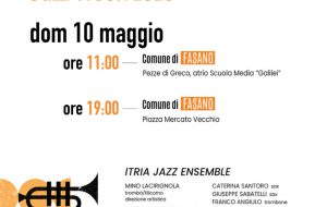 Fasano celebra la “Settimana Internazionale del Jazz”: due appuntamenti imperdibili con l’Itria Jazz Ensemble