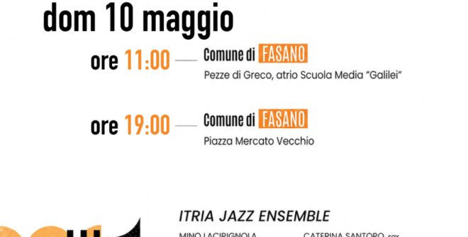 Fasano celebra la “Settimana Internazionale del Jazz”: due appuntamenti imperdibili con l’Itria Jazz Ensemble